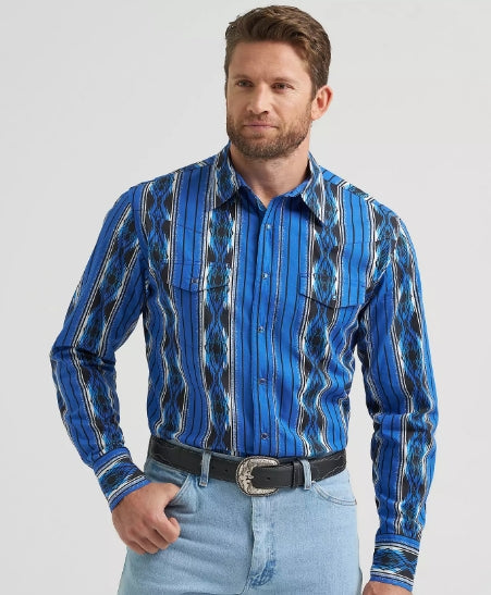 Wrangler Checotah Bold Blue Shirt