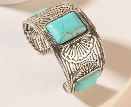 Myra Desert Sentinel Bracelet in Navajo Teal