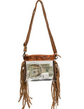 Clear Leather Fringe Purse