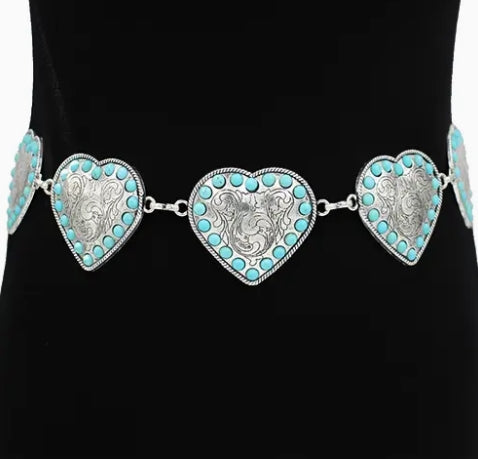 Engraved Heart Belt