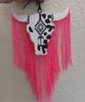 White and Hot Pink Freshie/Fruit Loop