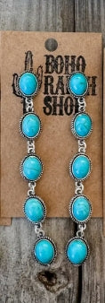 Western 5 Tier Stone Drop Earrings