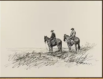 Cowboy Sketch Canvas