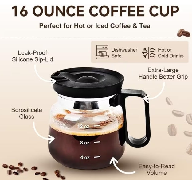 Glass Coffee Pot Mug