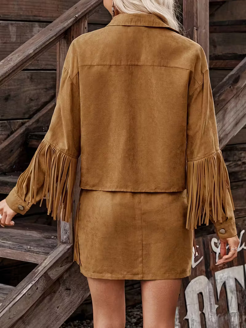 Fringe Dress with Jacket