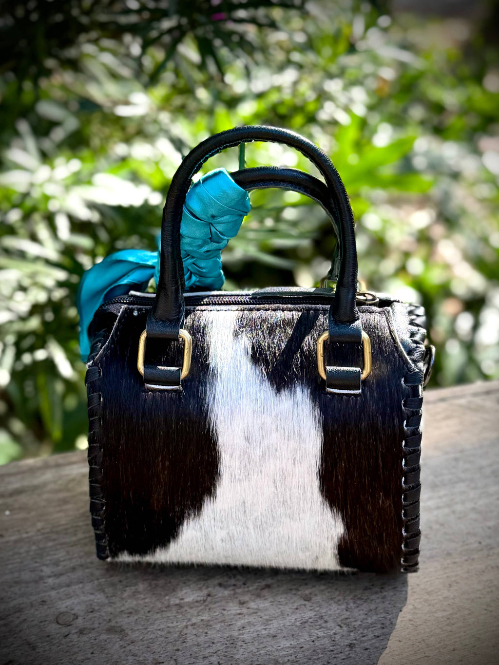 Upcycled LV Cowhide Leather Speedy Bag Western Crossbody 