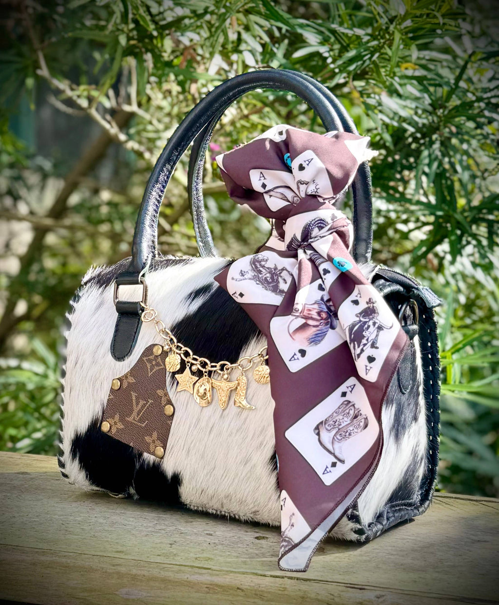 Upcycled LV Cowhide Purse NFR