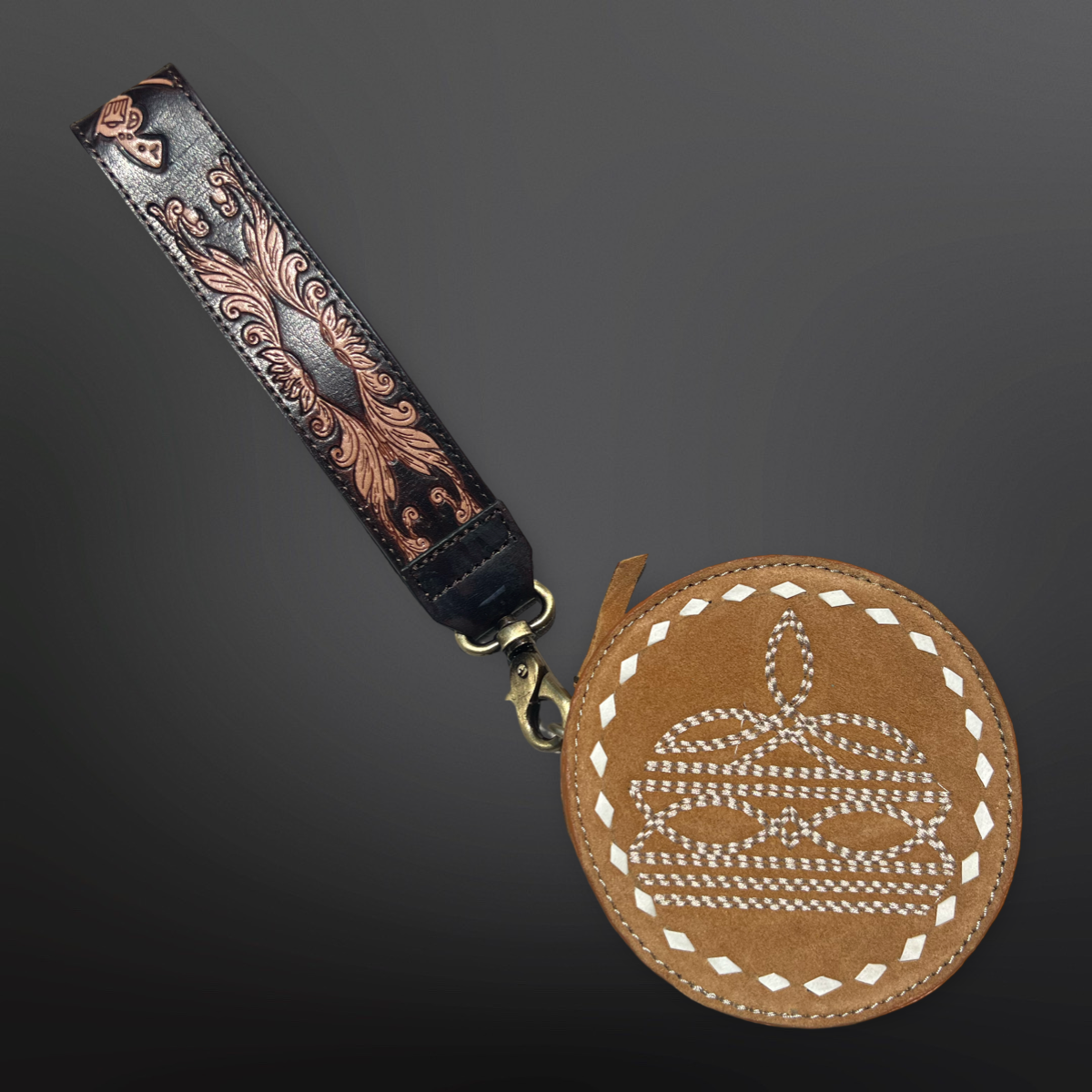 Western Boot Stitch Wrist Handbag