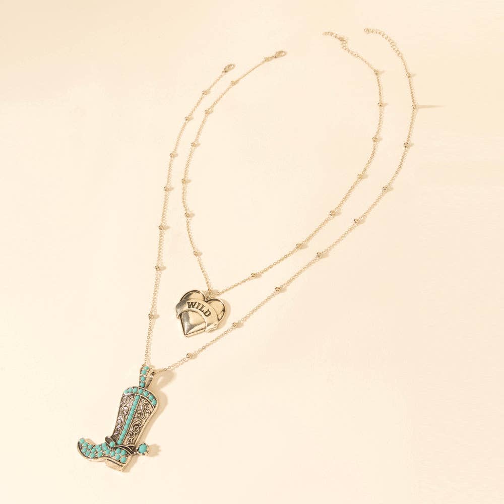 MYRA Wild Star Stomping Necklace in Desert Turquoise