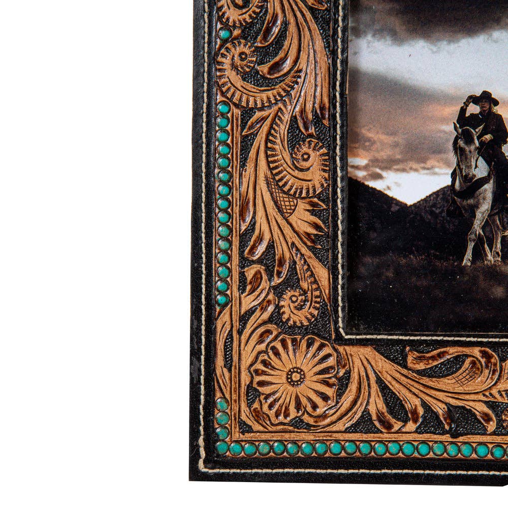MYRA Hand-Tooled Photo Frame