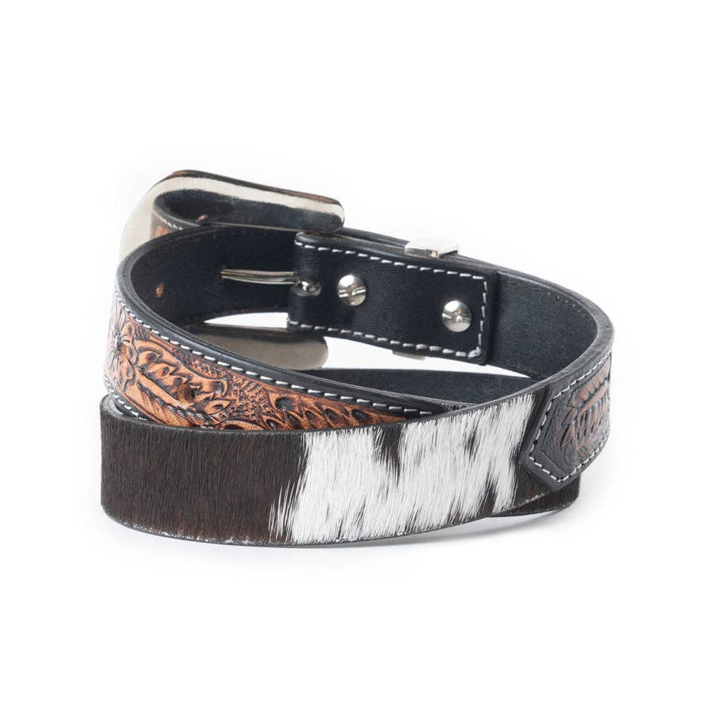 MYRA Jenson Hill Kid's Belt In Black & White