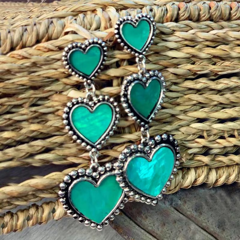 Heart Drop Earrings