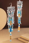 Steer Head Fringe Earrings