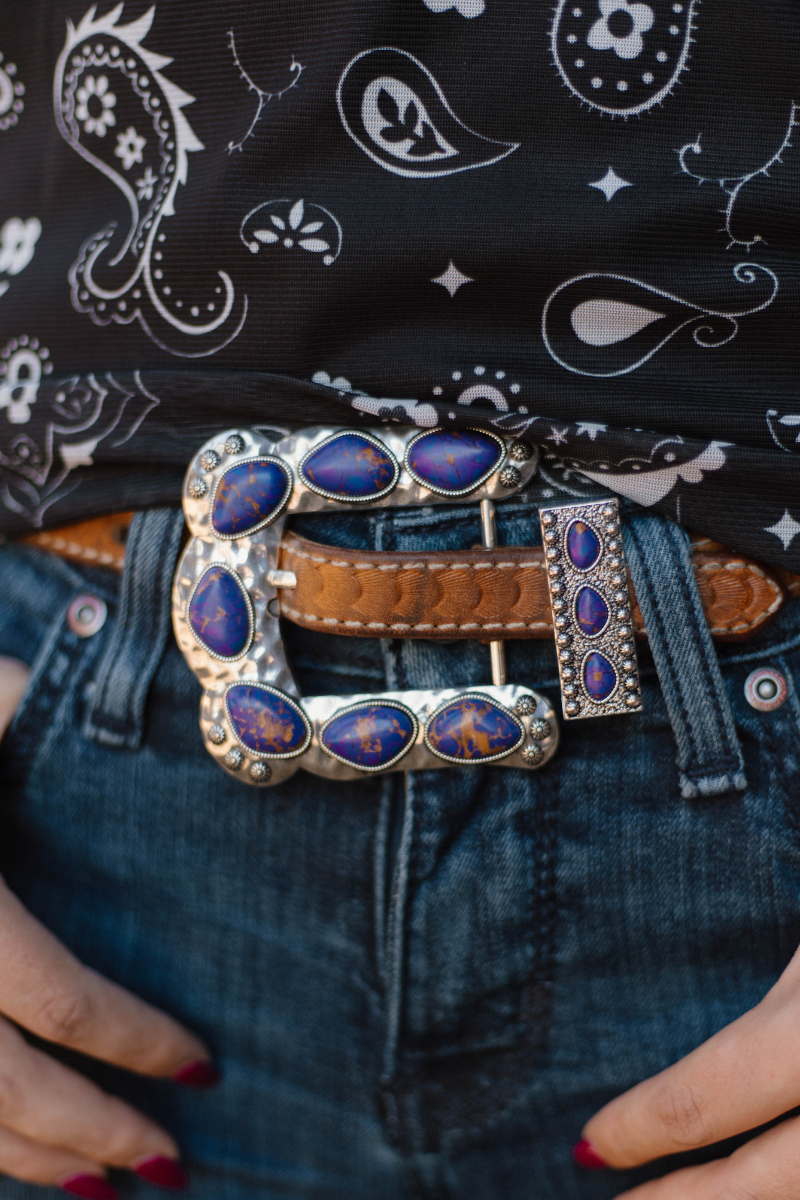 Buckle Up Belt Buckle Purple