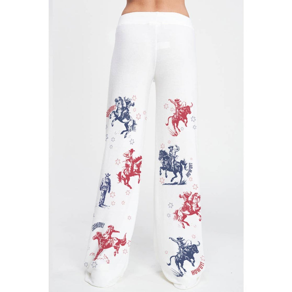 Red Blue Horse print soft brushed loungewear set