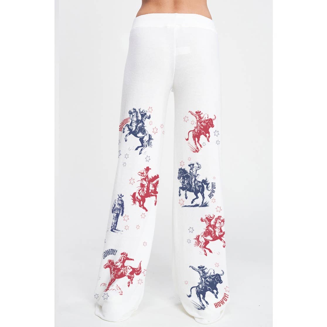 Red Blue Horse print soft brushed loungewear set
