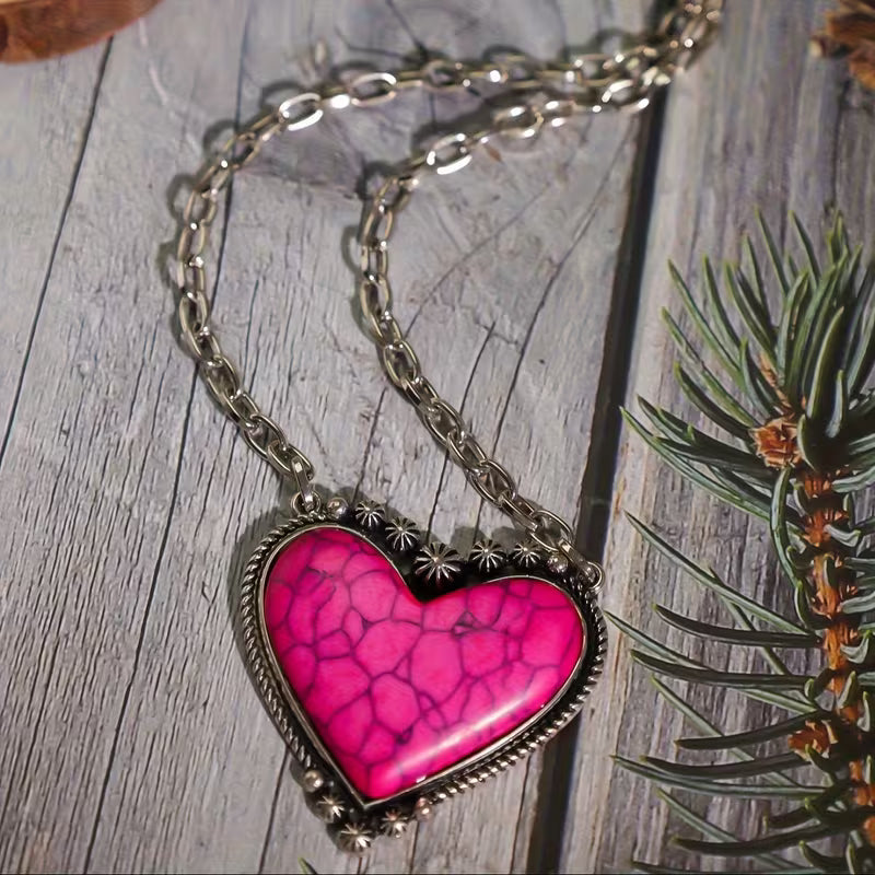 Pink Heart Necklace