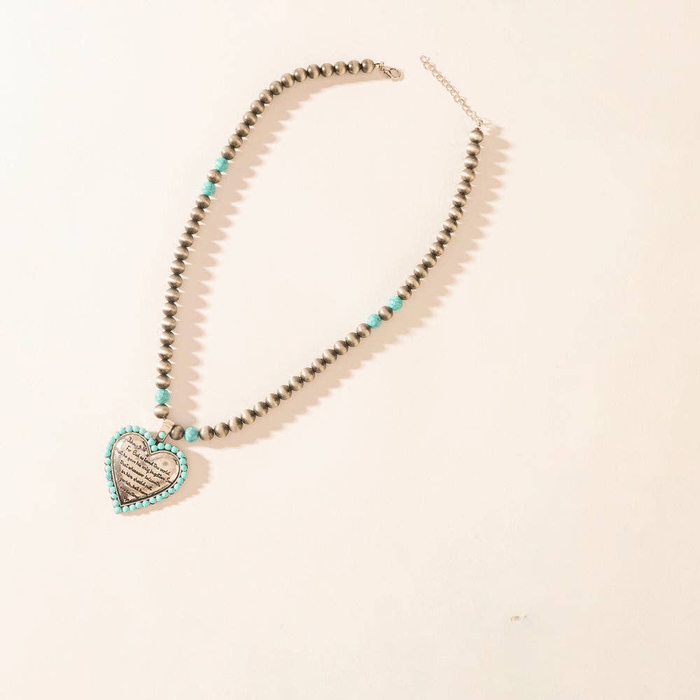 MYRA Heart of the Frontier Necklace in Storm Oasis