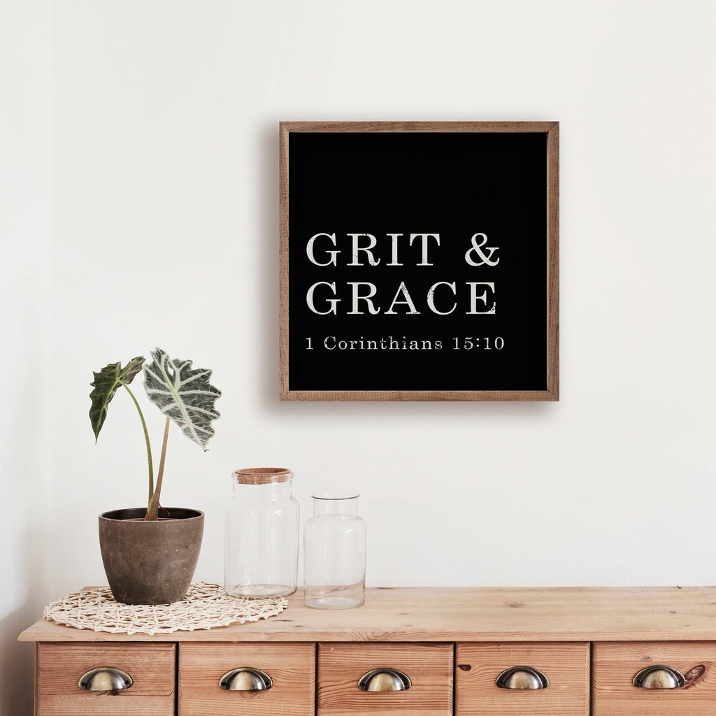 Grit And Grace 1 Corinthians 15 10 Black