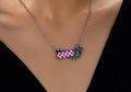 Pink Check Necklace