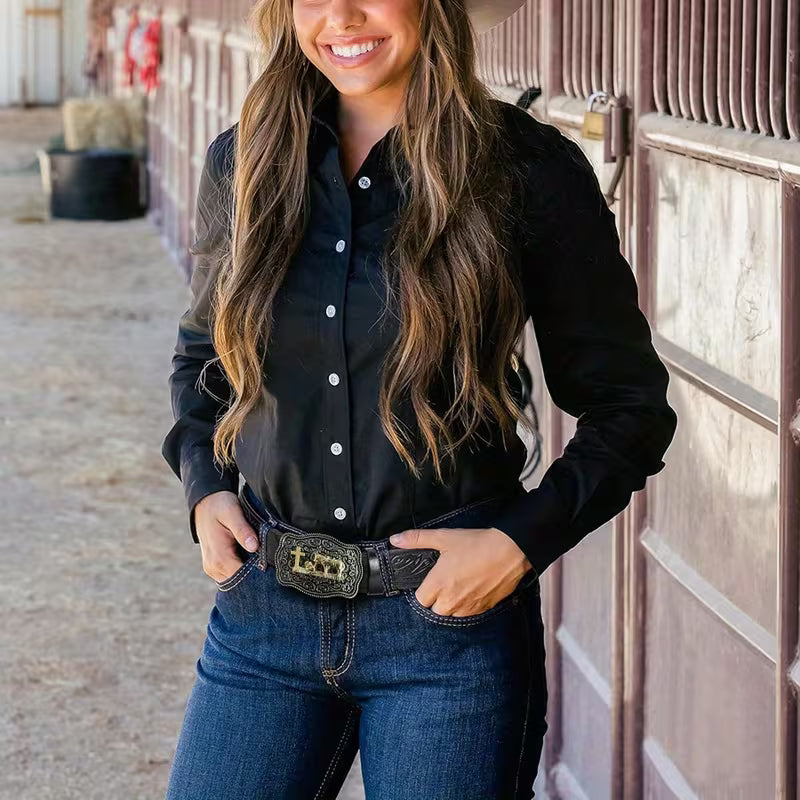 Western Style Belt w/Buckle