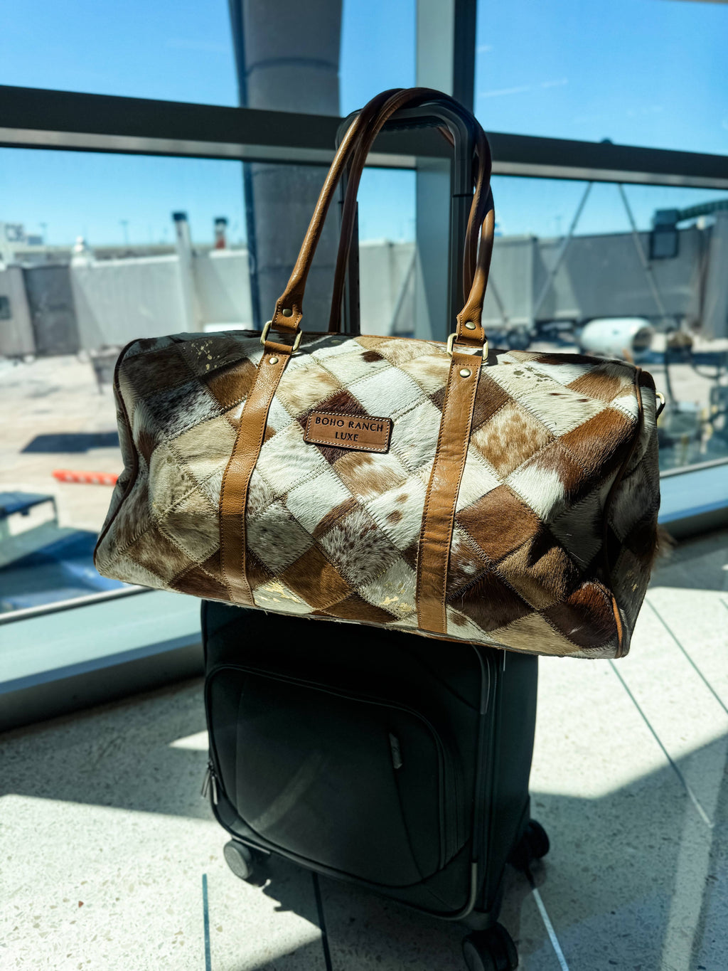 Weekender Leather HairOn Cowhide Duffle