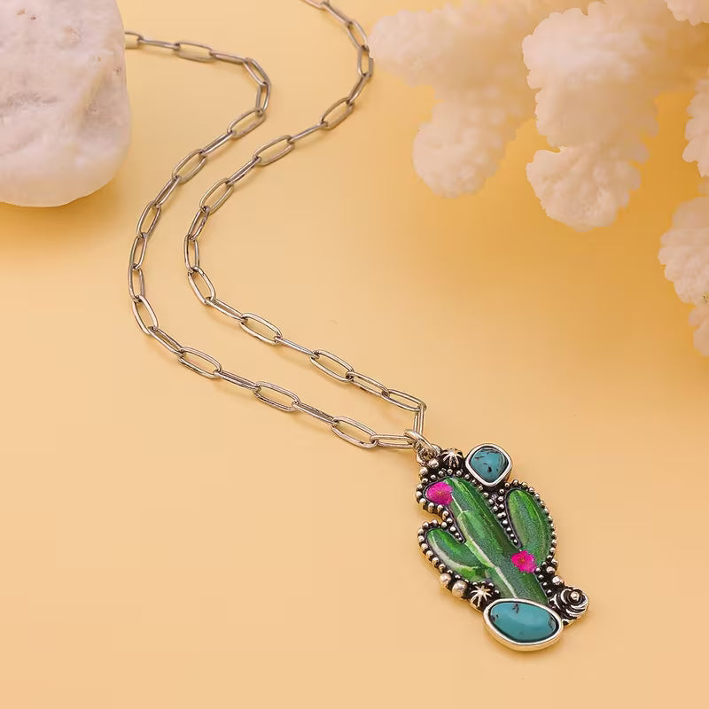 Cactus Pendent Necklace