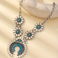 Squash Blossom Necklace White