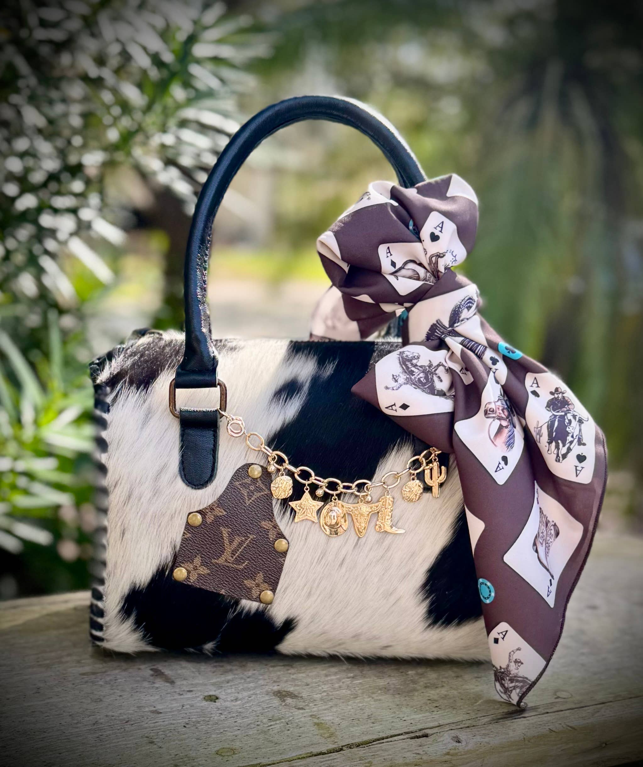 Upcycled LV Cowhide Purse NFR
