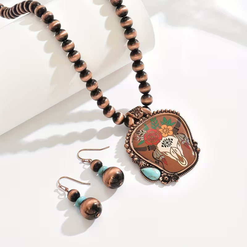 Western Style Necklace Earring Set