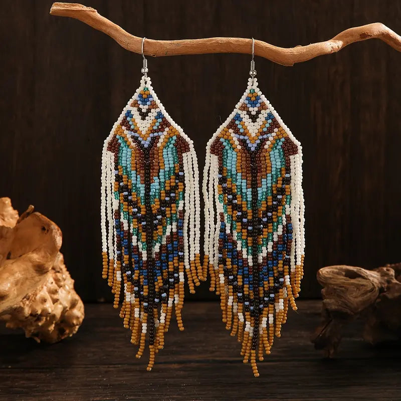 Stunning Hand Beaded Earrings