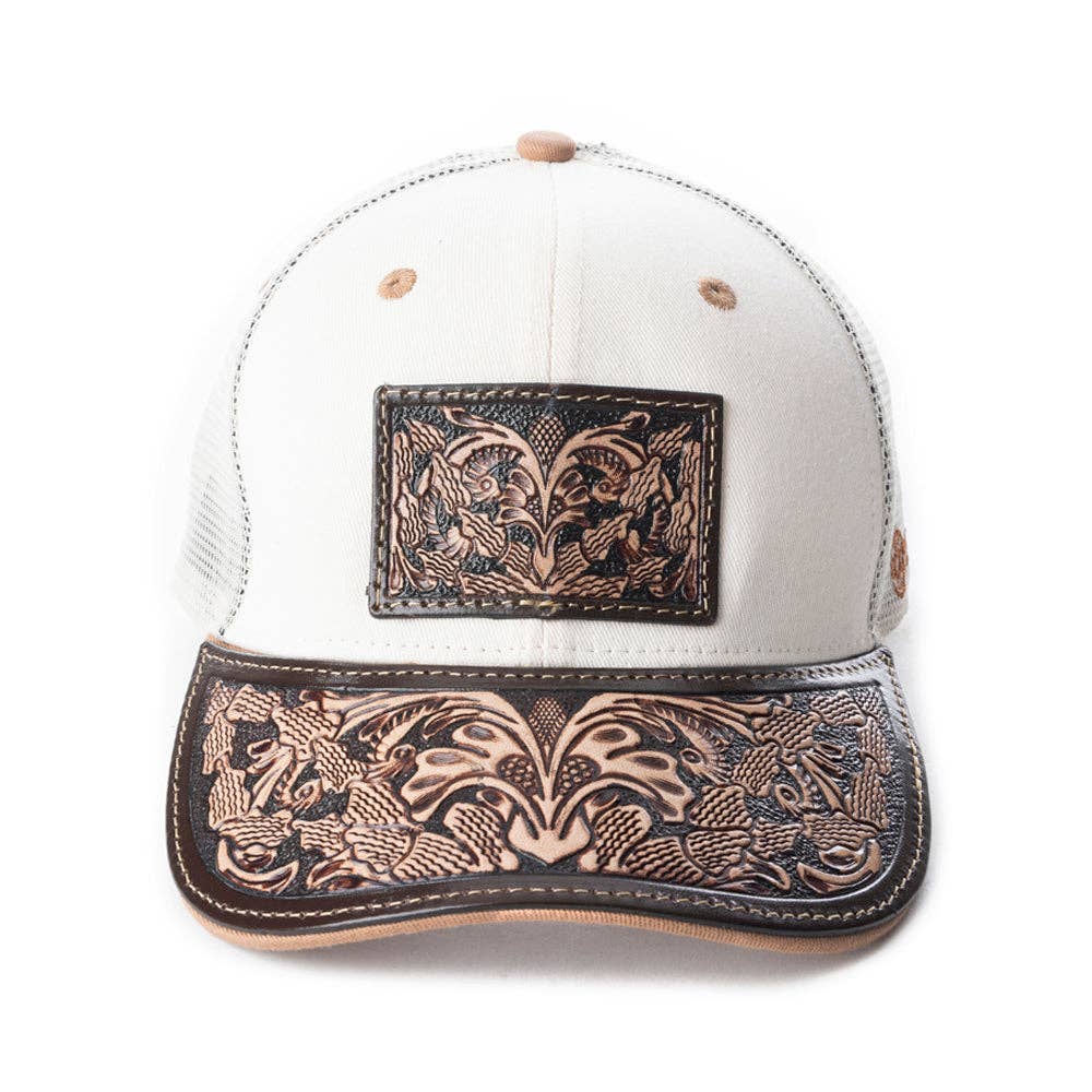 Jenson Hill Cap In Brown & Off White
