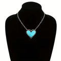 Turquoise Heart Pendant Necklace
