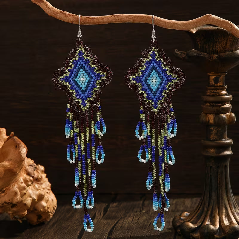 Hand-Woven Beaded Earrings