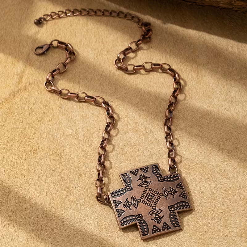 Copper Cross Necklace