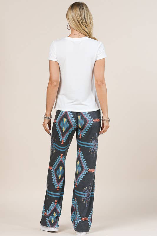 AZTEC PRINT RELAXED PANTS