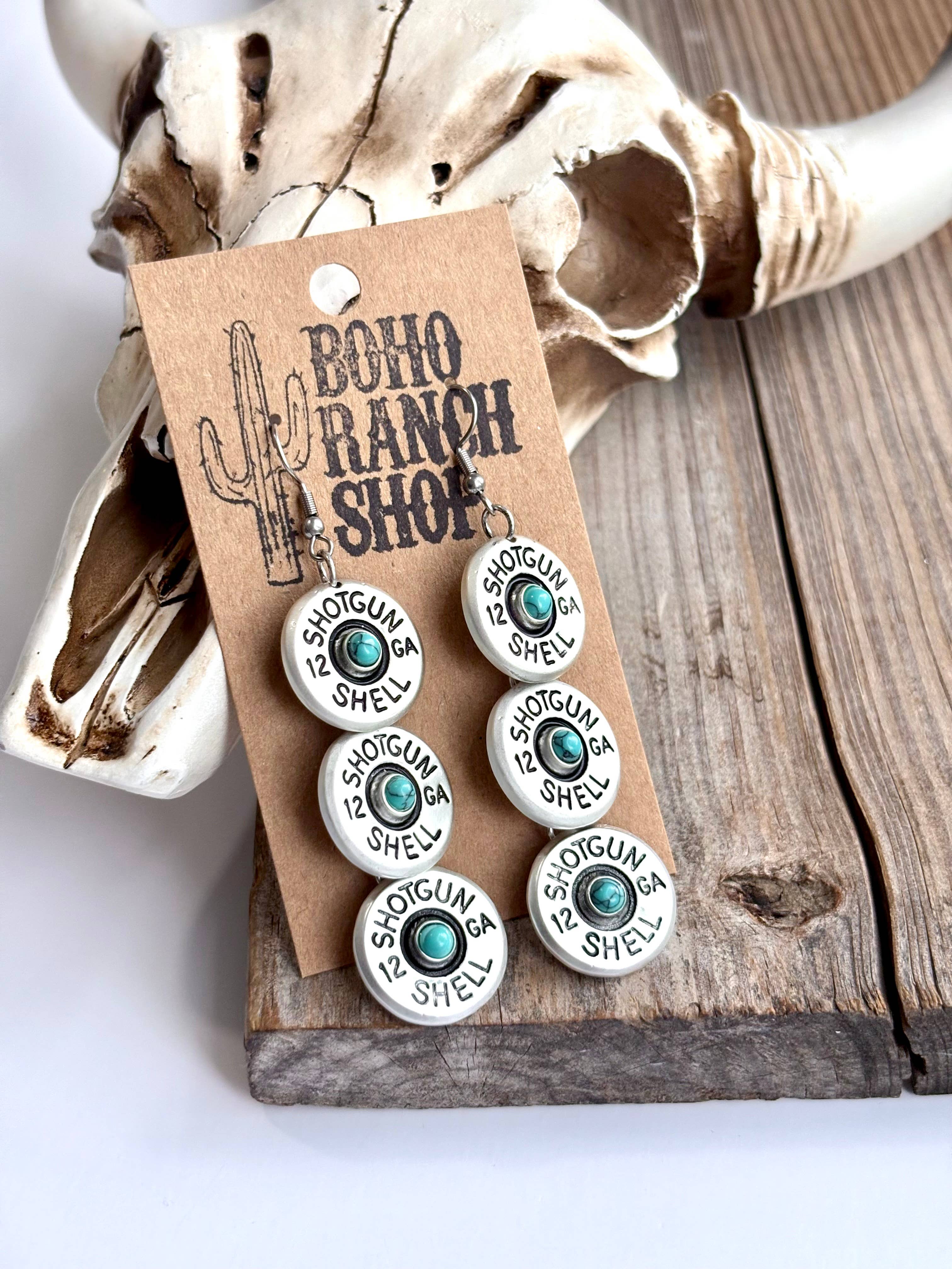 Sh0tg&n Shell Dangle Earrings