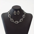 Black Bead Concho Set