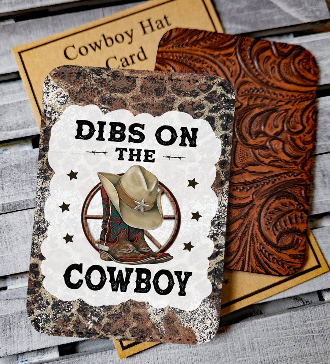Dibs on the Cowboy Hat Card - Hat Bar Accessory