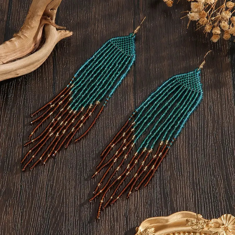 Beaded Tassel Earrings
