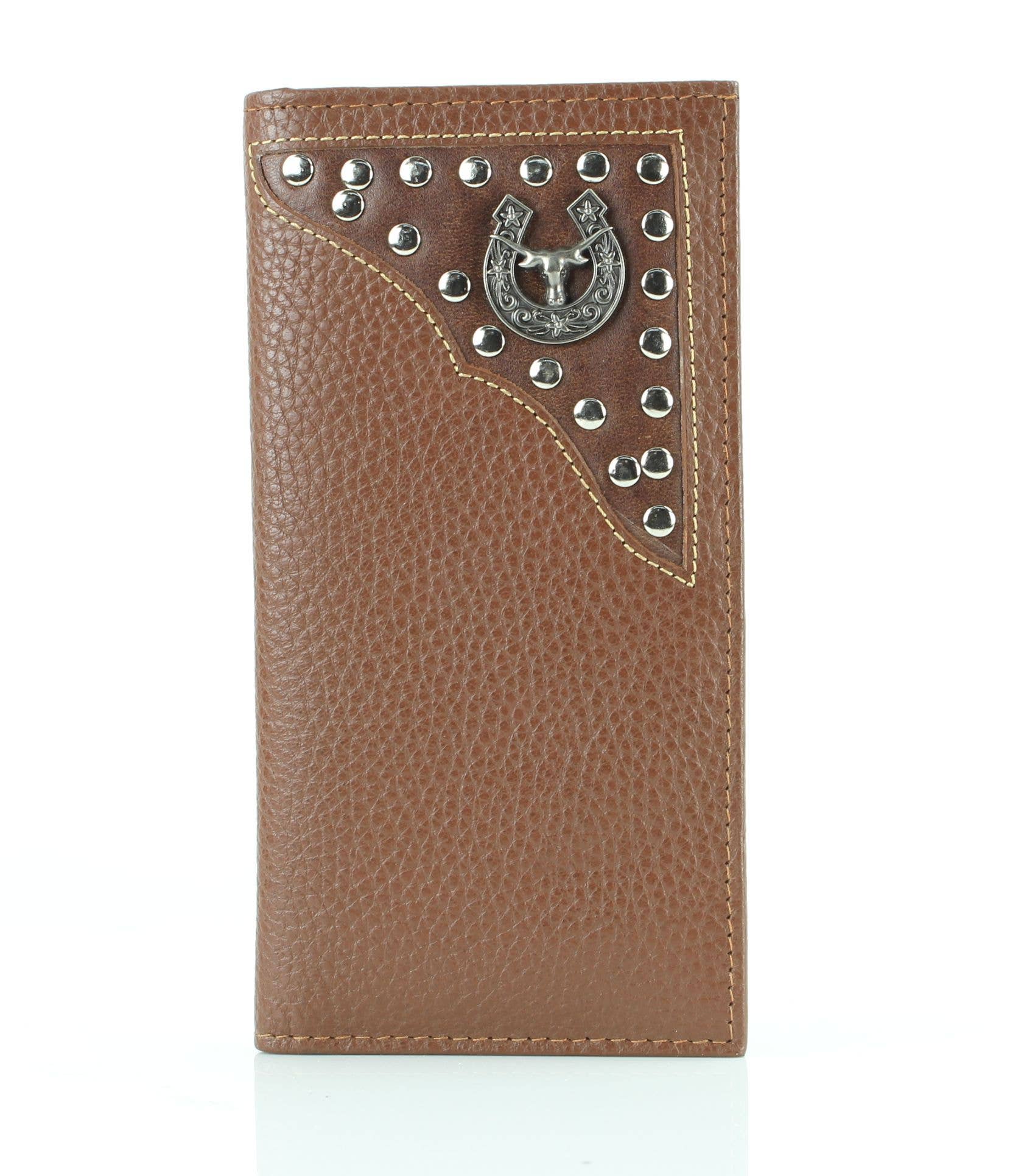 Western Stud Wallet w/Longhorn Concho
