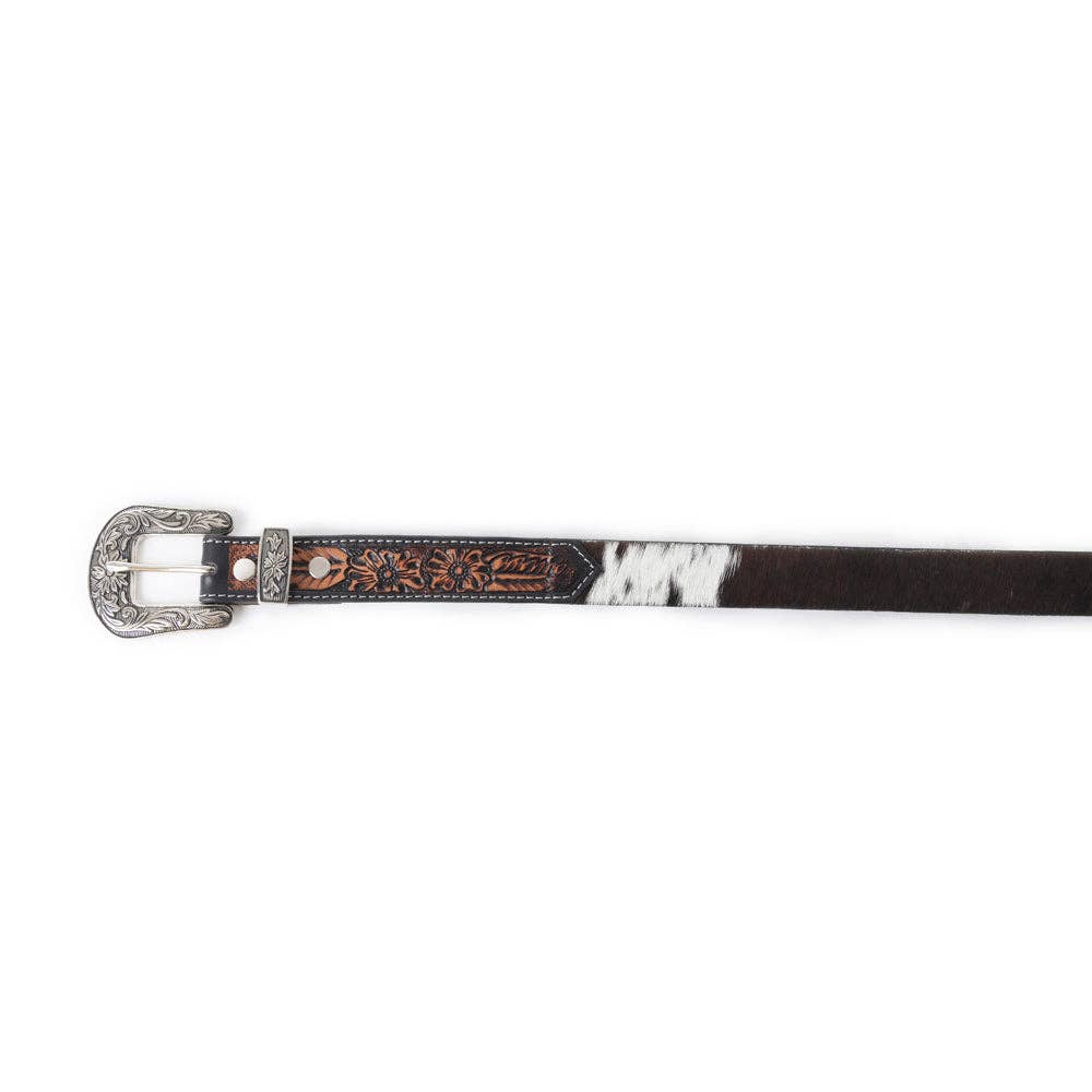 MYRA Jenson Hill Kid's Belt In Black & White
