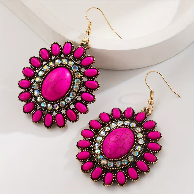 Pink Stone Earrings