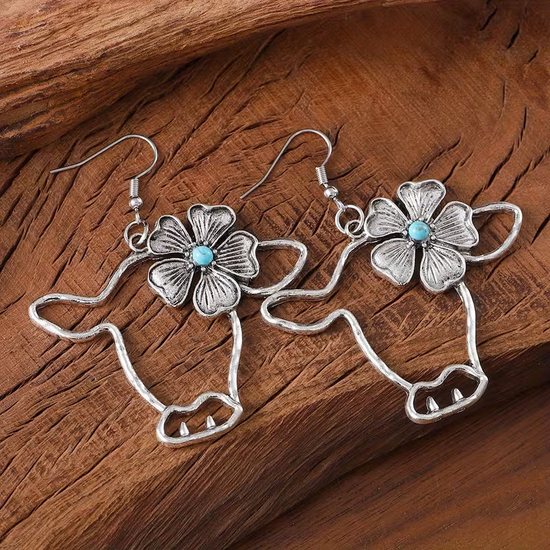 Cow Earrings Hollow