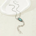 Turquoise Y Chain Necklace