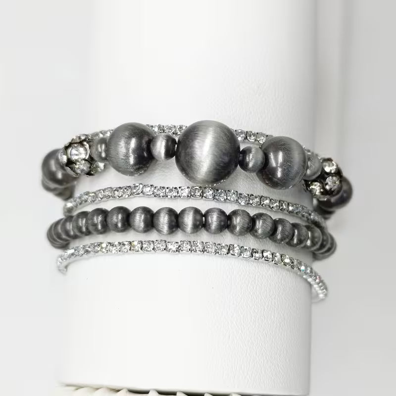 Navajo Pearl 5pc Stack Bracelet