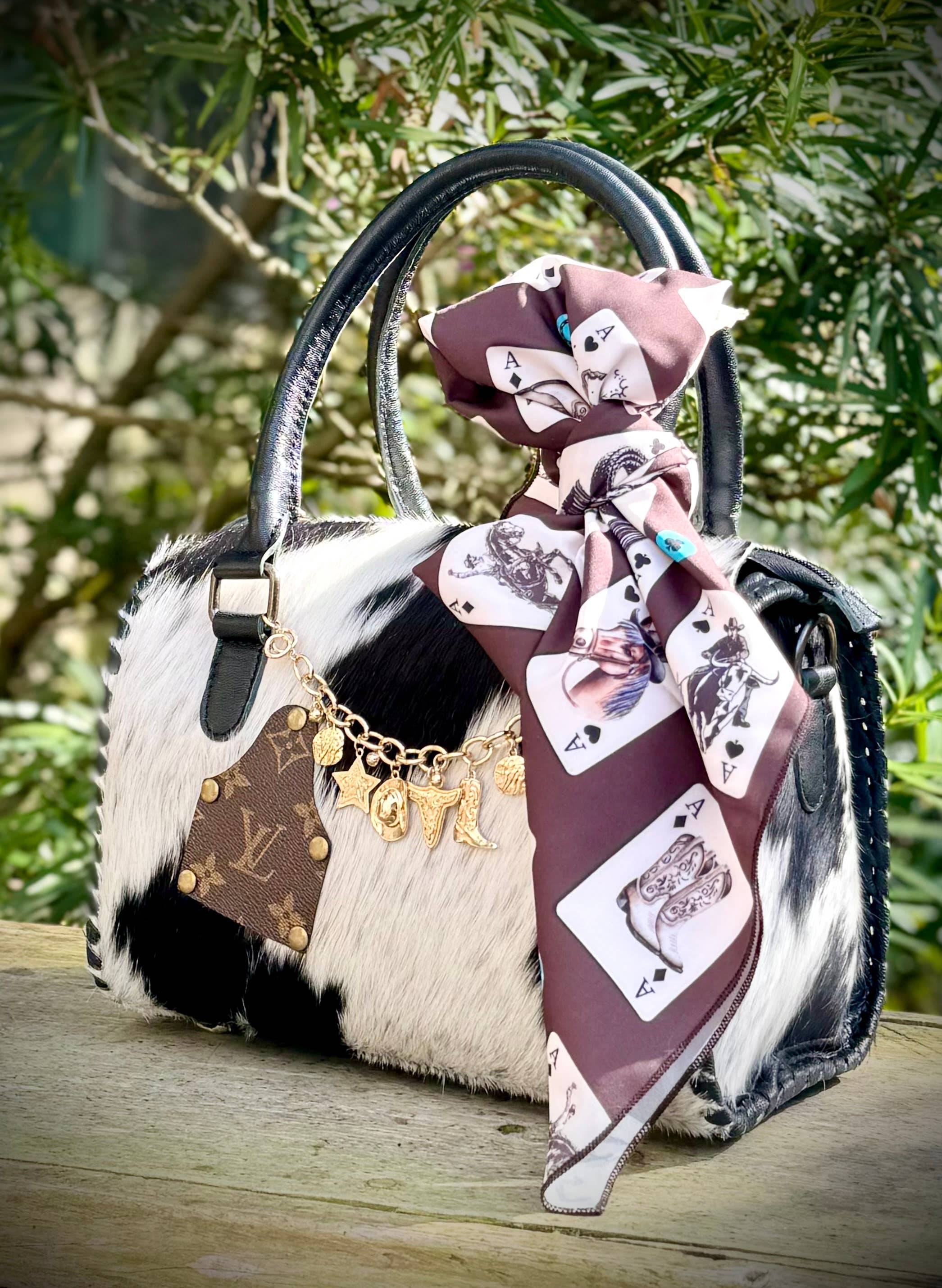 Upcycled LV Cowhide Purse NFR