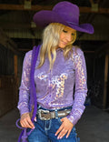 Pullover Leopard Shimmer Jersey (purple)