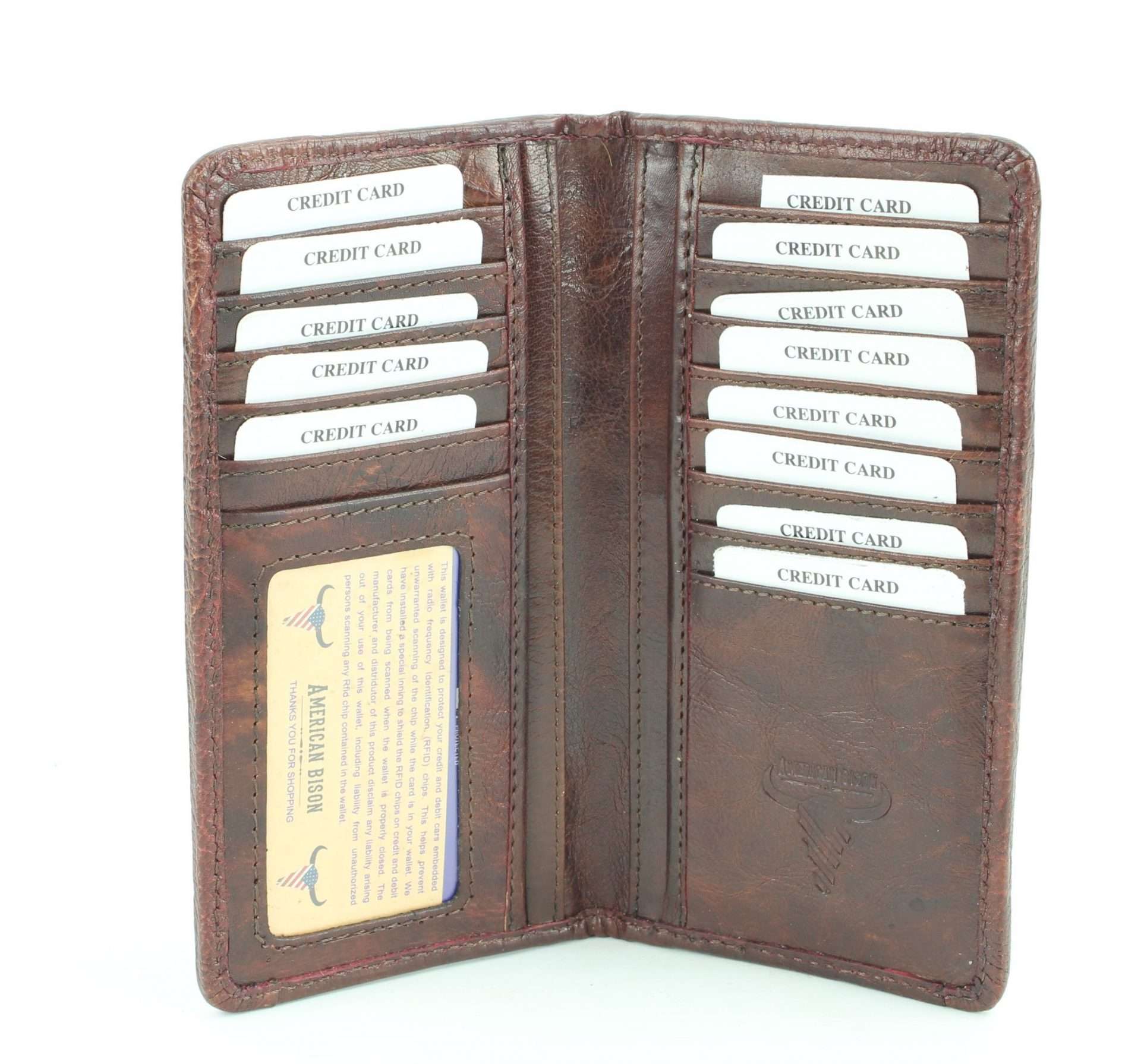 Tooled leather floral filigree Western rodeo wallet