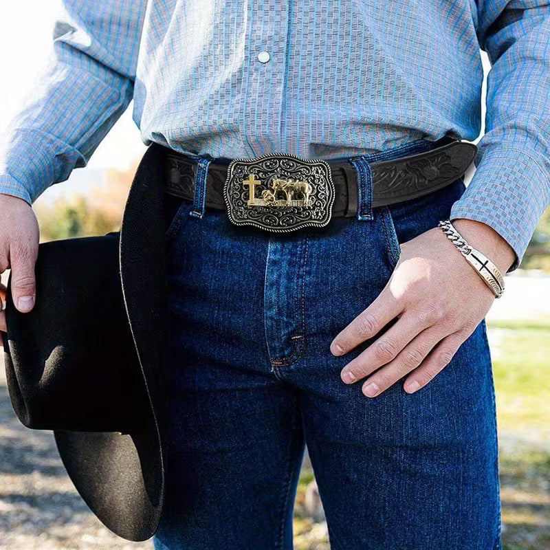 Western Style Belt w/Buckle